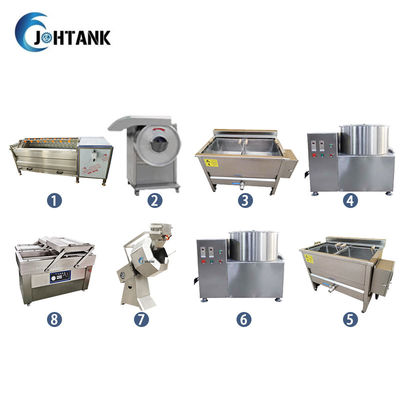 μικρής κλίμακας τσιπ πατατών 220V 380V που κάνουν τη γραμμή 8 σύνολο