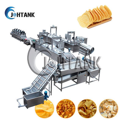 500kg/H παγωμένη γραμμή παραγωγής τηγανιτών πατατών, πλήρως αυτόματη μηχανή τηγανιτών πατατών