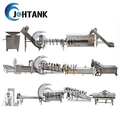 Φυσική παγωμένη πρόχειρο φαγητό γραμμή επεξεργασίας τηγανιτών πατατών 2000kg/H