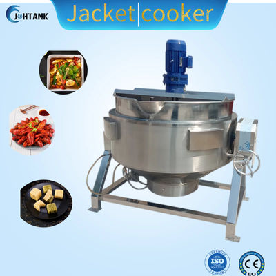 Βιομηχανική διπλή καλυμμένη κατσαρόλα 500L SUS304 με το μαγειρεύοντας δοχείο αναμικτών