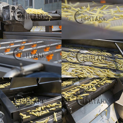 SS304 πλήρως αυτόματες παγωμένες τηγανιτές πατάτες που κάνουν τη γραμμή παραγωγής τσιπ πατατών μηχανών