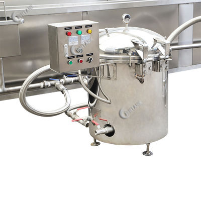 Εμπορικό συνεχές Fryer μεταφορέων για τα ψήγματα 1200kg/h κοτόπουλου τσιπ πατατών